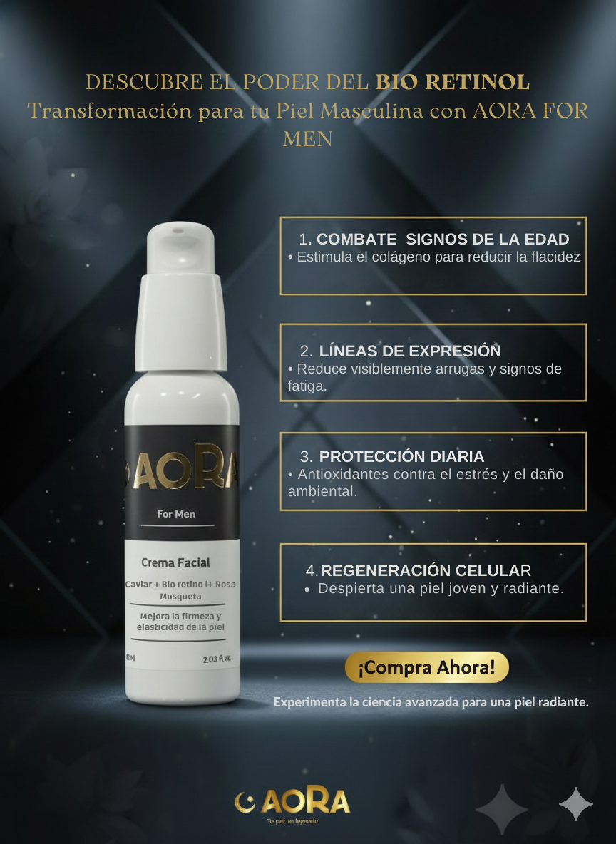 Crema Facial AORA For Men - Firmeza y Regeneración