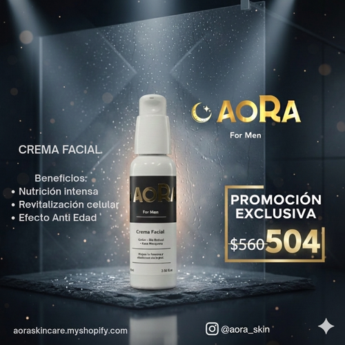 Crema Facial AORA For Men - Firmeza y Regeneración